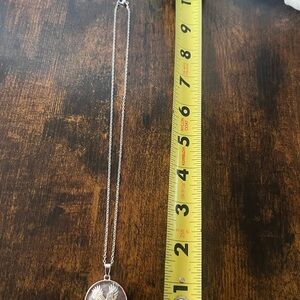 Silver Palm Tree Pendant Necklace N113